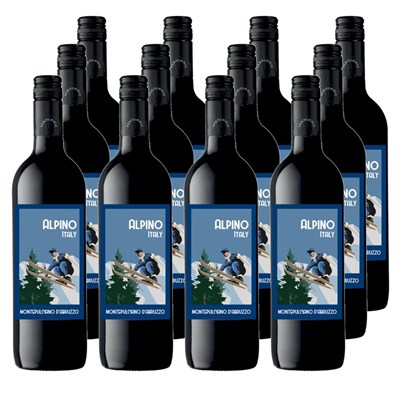 Case of 12 Alpino Montepulciano d'Abruzzo 75cl Red Wine Wine